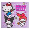 Hello Kitty & Kuromi lila pöttyös 2 rétegű parti szalvéta - 33x33 cm, 12 db