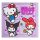 Hello Kitty & Kuromi lila pöttyös 2 rétegű parti szalvéta - 33x33 cm, 12 db