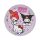 Lila pöttyös Hello Kitty & Kuromi karton papírtányér szett - 18 cm, 6 db