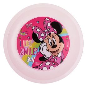   Minnie Mouse többször használható műanyag tányér, rózsaszín, 21 cm