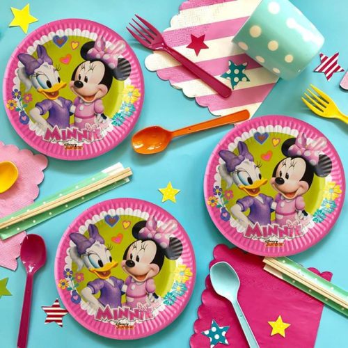 Minnie Mouse papírtányér szett - 20 cm, 6 db