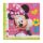 Minnie Mouse 2 rétegű parti szalvéta fukszia és világoszöld - 33x33cm, 16 db