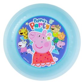   Peppa Pig Újrafelhasználható Műanyag Tányér, 21 cm, Világoskék