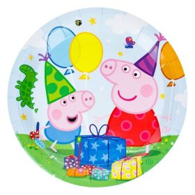 Peppa Pig George papírtányér szett - 23 cm, 6 db