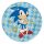 Sonic party papírtányér 18cm - 6db