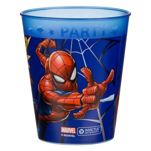 Pókember Újrahasználható Kék Műanyag Partipohár - 250ml