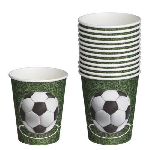 Foci Mintás Papírpohár Szett - 240ml, 12 db
