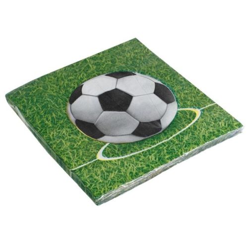 2 rétegű Zöld Szalvéta Futballpálya Mintával 33x33cm - 20db