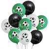 Zöld és Fehér Focis Party Lufi Szett, 30 cm - 10 db