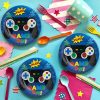 Kék „Game On” Kontroller Mintás Papír Tányér Szett - 18 cm, 6 db