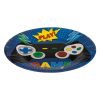 Kék „Game On” Kontroller Mintás Papír Tányér Szett - 18 cm, 6 db