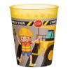 Sárga Műanyag Partipohár Építkezési Járművekkel "Party Time" 250ml