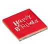 Színes Happy Birthday 2 Rétegű Party Szalvéta 33x33cm - 25db