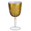 Arany Happy Birthday Duplafalú Glitteres Party Pohár, 400ml