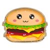 Színes 3D Burger Papírtányér Arany Fóliával 23cm - 6db
