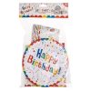 Ecru Színű "Happy Birthday" Partiszett Színes Mintával - 30 részes