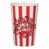 Piros Csíkos Popcornos Pohár 960ml - 2db