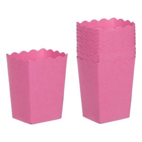 Fukszia színű snack doboz, 8x8x12 cm - 10 db