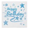Happy Birthday Csillagos Egyszintes Szalvéta 33x33cm - 40 db