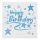 Happy Birthday Csillagos Egyszintes Szalvéta 33x33cm - 40 db