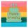 2 rétegű Színes Szalvéta Arany Fóliás Happy Birthday Tortával 33x33cm - 20db