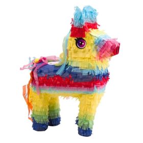 Színes Szamár Formájú Party Pinyáta – 35x15x44 cm