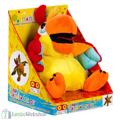 Interaktív beszélő, zenélő papagály