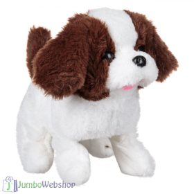 Interaktív sétáló, ugató kutyus - barna