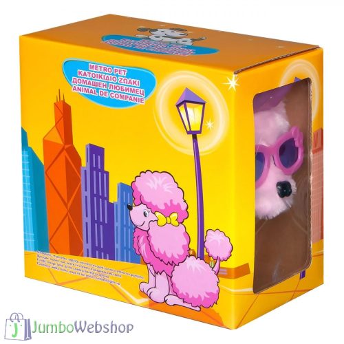 Interaktív sétáló, ugato kutyus- rózsaszín