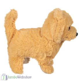 Interaktív sétáló, ugató kutyus - bézs