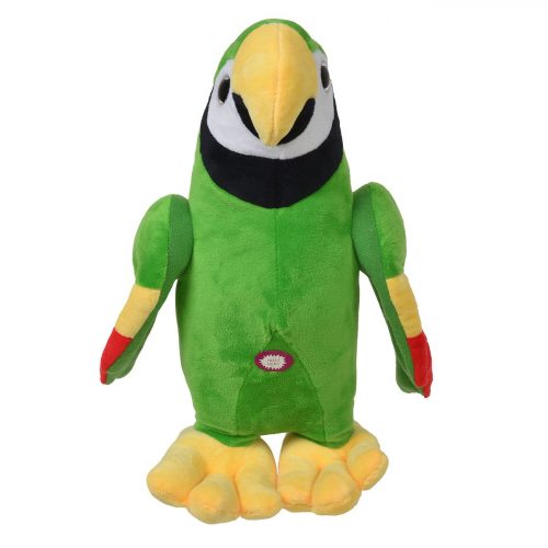 Zöld plüss papagáj