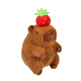 Capybara Plüssjáték Eperrel, 10x10x20cm