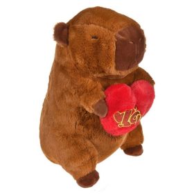 Capybara Plüssjáték Piros Szívvel, 28x24x40cm
