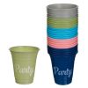 Színes Műanyag Party Pohár Készlet, 360ml - 50 db