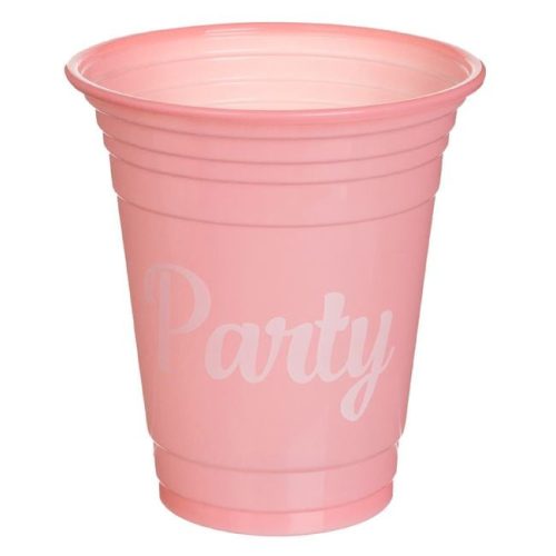 Színes Műanyag Party Pohár Készlet, 360ml - 50 db