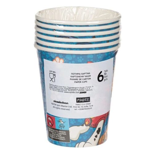 PAW Patrol Mintás Papír Partipoharak 240 ml – 6 db