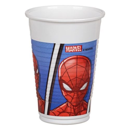 Spiderman műanyag party poharak 200 ml - 6 darab