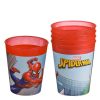 Újrahasználható piros Spiderman műanyag poharak 250 ml - 4 darab