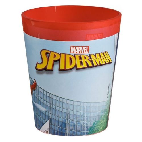 Újrahasználható piros Spiderman műanyag poharak 250 ml - 4 darab
