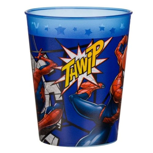 Újrahasználható kék Spiderman party pohár 250 ml