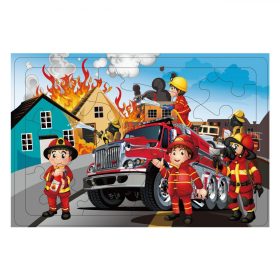 Tűzoltóautó és Tűzoltók Puzzle (24 darabos)