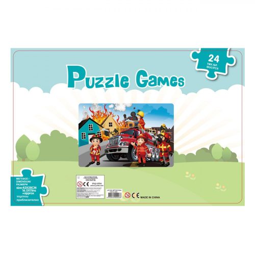 Tűzoltóautó és Tűzoltók Puzzle (24 darabos)