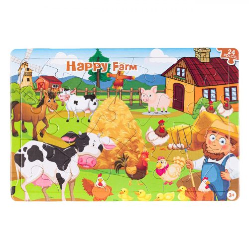 Tanyasi állatok és gazda puzzle (24 darabos)