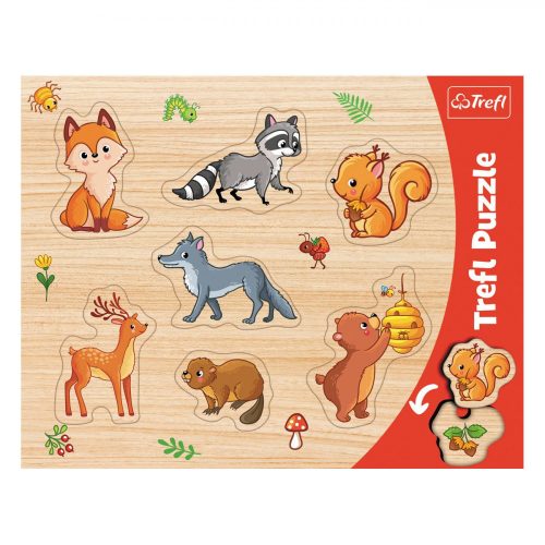 Puzzle-Erdei állatok (7 darab)