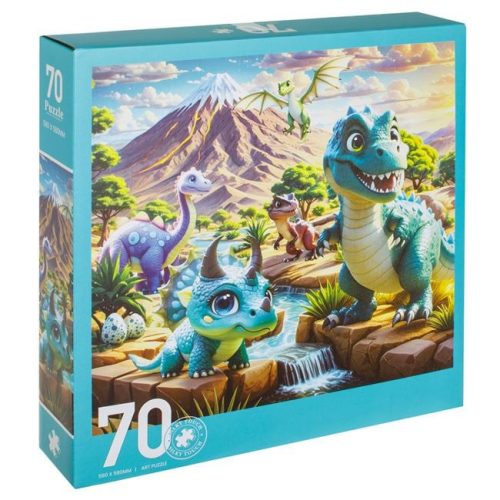 Kerek Dinoszaurusz Puzzle (70 darabos)