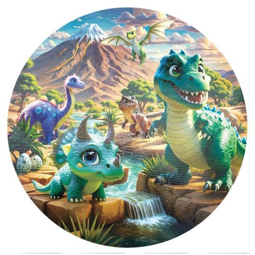 Kerek Dinoszaurusz Puzzle (70 darabos)