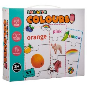   Oktató Puzzle - „Színek párosítása angolul” (48 db-os készlet)