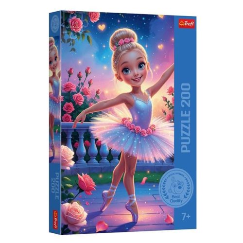 Trefl Balerina rózsaszín rózsákkal puzzle (200 darabos)