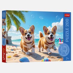 Kutyusok a tengerparton puzzle (200 db-os) - Trefl