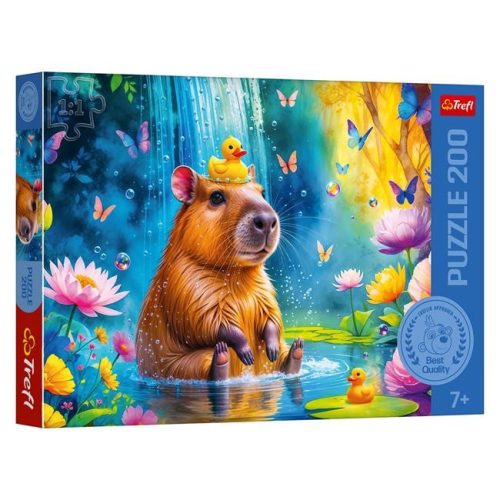Trefl Capybara és kiskacsa a vízben puzzle (200 darabos)